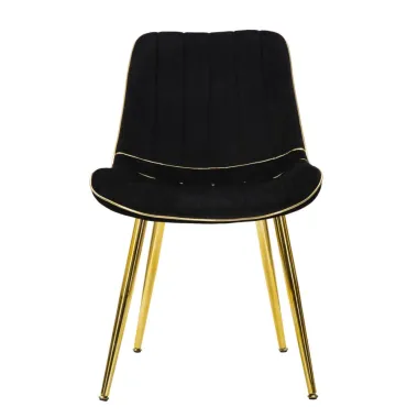 KRZESŁO PARIS CZARNE/ZŁOTE ZESTAW 2 SZT 51X59X79 cm